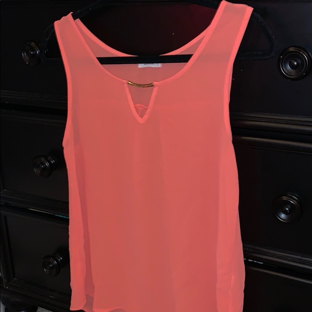 dressy coral tank top